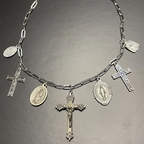 Saints Collection- A Cross The Universe handmade charm necklace.💫 - Picture 2 of 5
